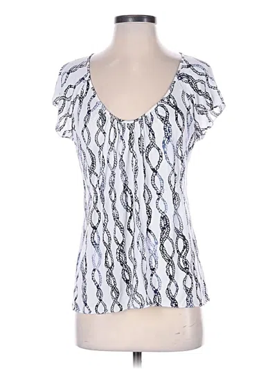 Pre-owned Banana Republic Short Sleeve T-shirt In Silver