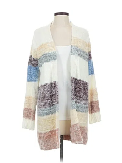 Pre-owned Evolution By Cyrus Cardigan Sweater In White