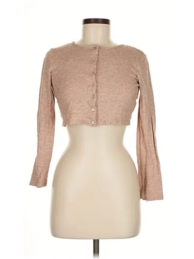 Pre-owned Zara Cardigan Sweater In Brown