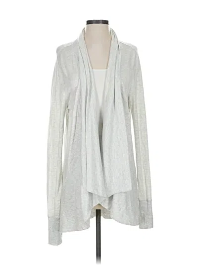 Pre-owned Athleta Cardigan Sweater In Silver