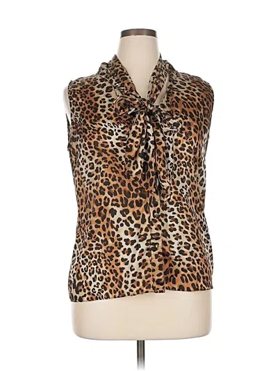 Pre-owned Chaus Sleeveless Blouse In Brown