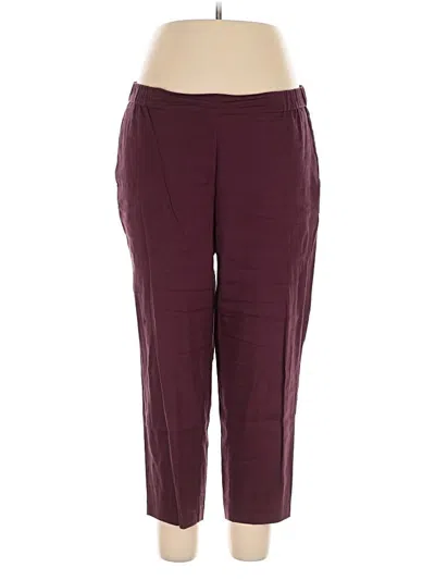 Pre-owned Jjill Active Pants In Burgundy