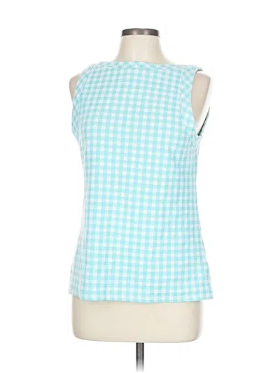 Pre-owned Ann Taylor Sleeveless Blouse In Blue