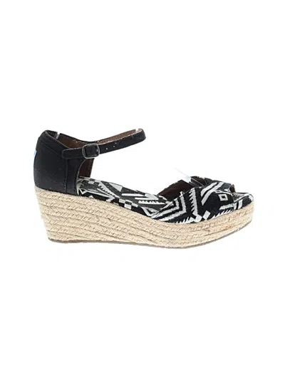 Pre-owned Toms Wedges In Black