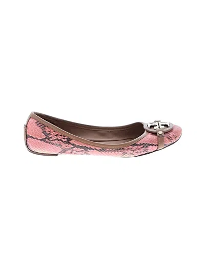 Pre-owned Tory Burch Flats In Pink