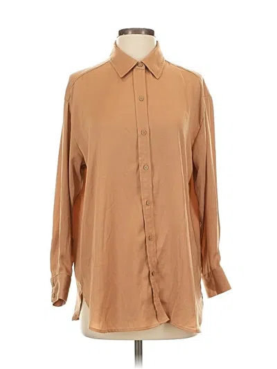 Pre-owned Banana Republic Factory Store Long Sleeve Blouse In Brown
