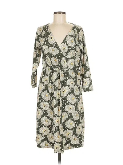 Pre-owned Lands' End Casual Dress In Green