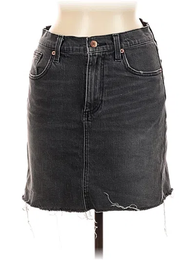 Pre-owned Lucky Brand Denim Skirt In Black