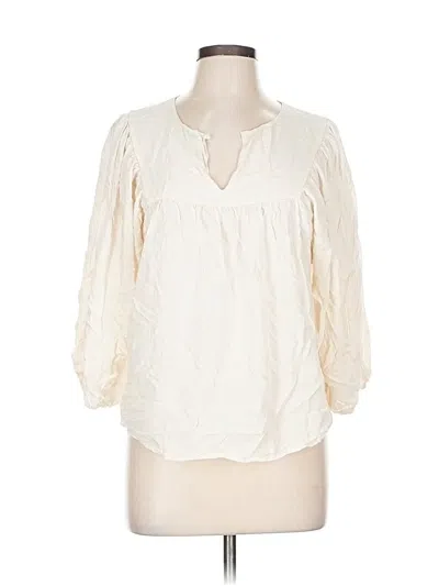 Pre-owned Z Supply 3/4 Sleeve Blouse In White