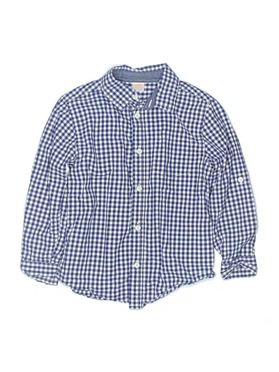Pre-owned Gymboree Kids' Long Sleeve Button Down Shirt In Blue