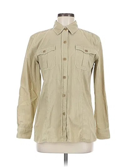 Pre-owned Dkny Long Sleeve Button Down Shirt In Brown