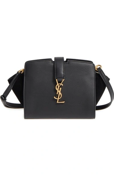 Shop Saint Laurent Toy Cabas Leather Crossbody Bag - Black In Nero/nero