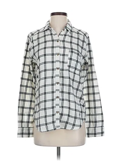 Pre-owned Hollister Long Sleeve Button Down Shirt In White