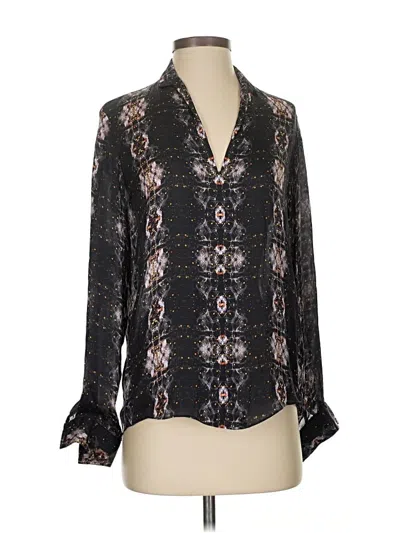 Pre-owned Theyskens' Theory Long Sleeve Blouse In Black
