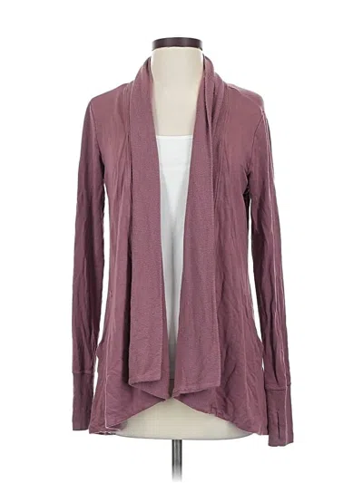 Pre-owned Athleta Cardigan Sweater In Burgundy