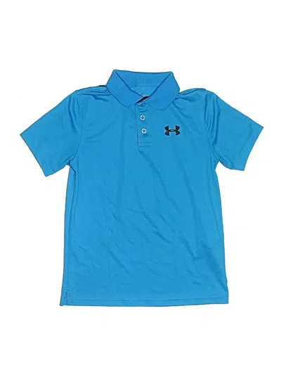 Pre-owned Under Armour Kids' Short Sleeve Polo Shirt In Blue