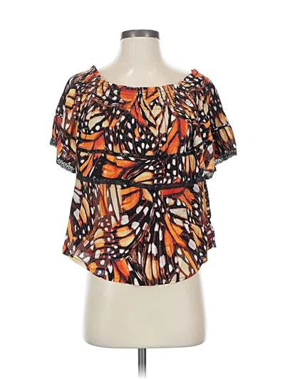 Pre-owned Sofia Jeans By Sofia Vergara Short Sleeve Blouse In Orange