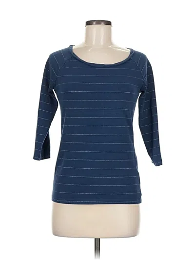 Pre-owned Banana Republic Factory Store 3/4 Sleeve T-shirt In Blue