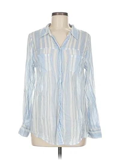 Pre-owned Joie Long Sleeve Button Down Shirt In Blue