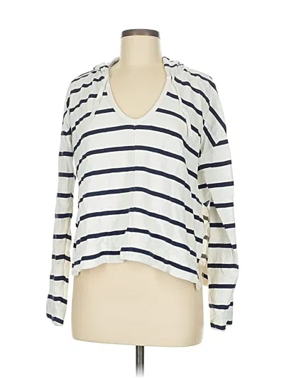 Pre-owned Loft Beach Cardigan Sweater In White