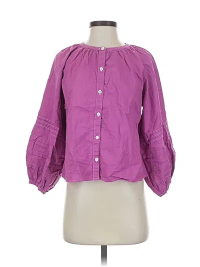 Pre-owned Levi's 3/4 Sleeve Blouse In Purple