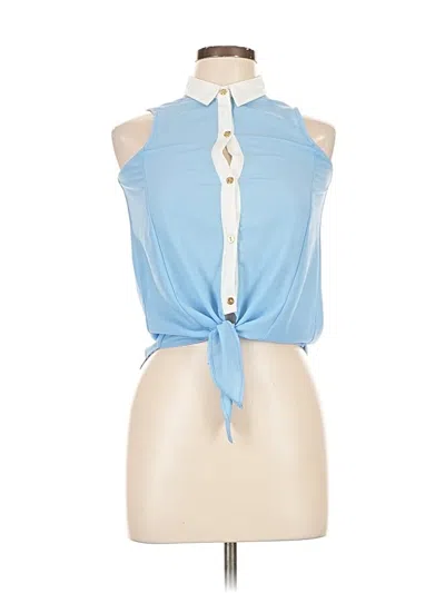 Pre-owned Takara Sleeveless Blouse In Blue