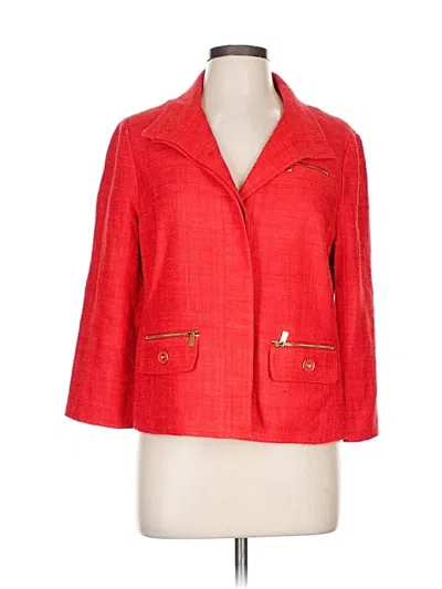 Pre-owned Carlisle Silk Blazer Jacket In Red