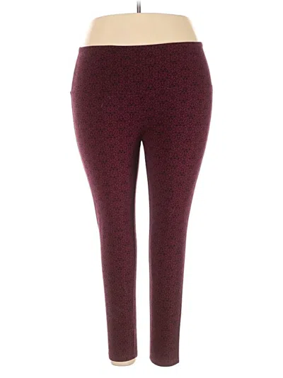 Pre-owned Westport Leggings In Burgundy