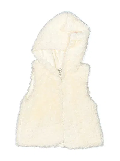 Pre-owned Wonder Nation Kids' Faux Fur Vest In White