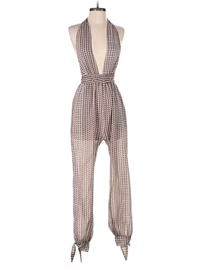 Pre-owned Agua Bendita Jumpsuit In Brown