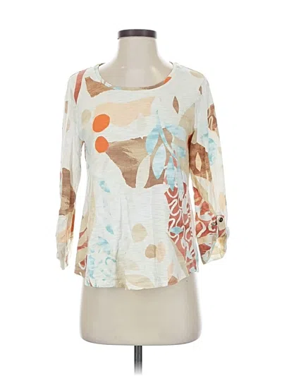 Pre-owned Chico's 3/4 Sleeve Blouse In White