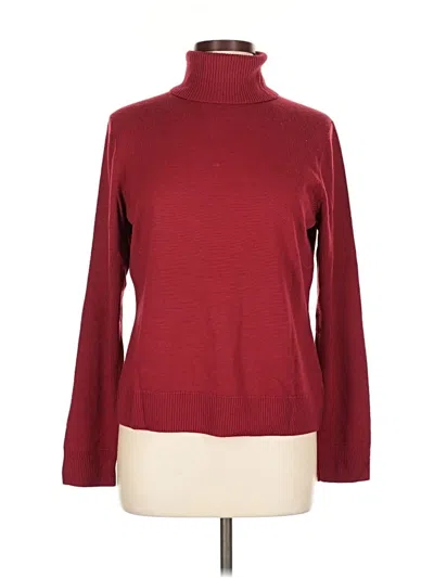 Pre-owned Brooks Brothers Turtleneck Sweater In Burgundy
