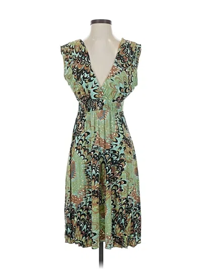 Pre-owned Zen Knits Cocktail Dress In Green