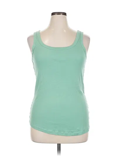 Pre-owned Caslon Tank Top Green Halter Neckline Tops