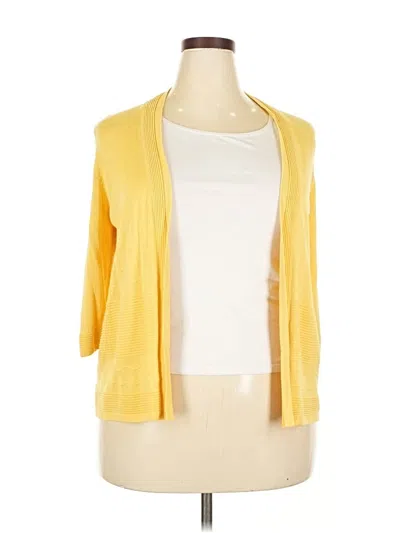 Pre-owned Evolution By Cyrus Cardigan Sweater In Yellow