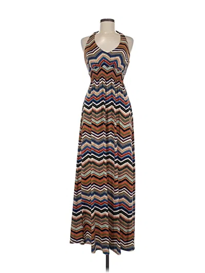Pre-owned Bisou Bisou Casual Dress In Brown