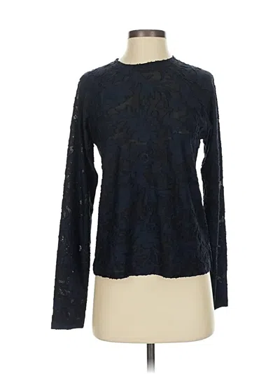 Pre-owned Splendid Long Sleeve Top Blue Mock Neckline Tops