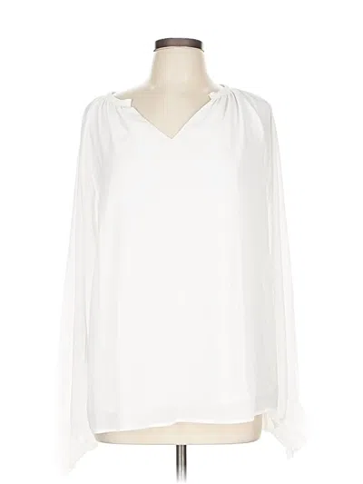 Pre-owned Dokotoo Long Sleeve Blouse In White