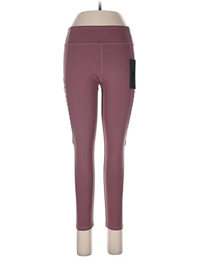 Pre-owned Mono B Active Pants In Burgundy