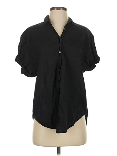 Pre-owned Xirena Short Sleeve Blouse In Black