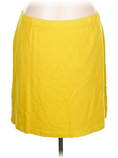 Pre-owned Jjill Casual Skirt In Yellow