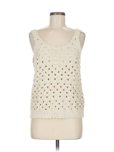 Pre-owned Splendid Sleeveless Top Ivory Sweetheart Neckline Tops In White