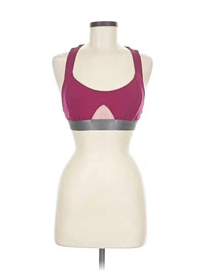 Pre-owned Hylete Sports Bra In Burgundy