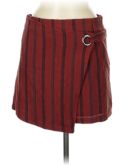 Pre-owned She + Sky Casual Skirt In Burgundy
