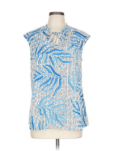 Pre-owned Nic + Zoe Sleeveless Blouse In Blue