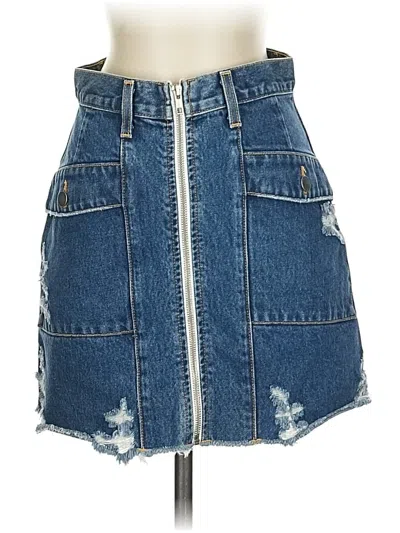 Pre-owned Carmar Denim Skirt In Blue