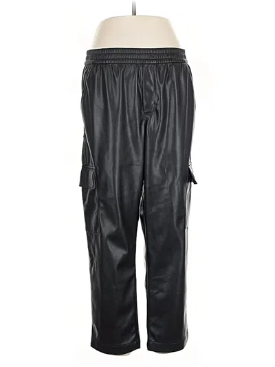 Pre-owned Gap Faux Leather Pants In Black