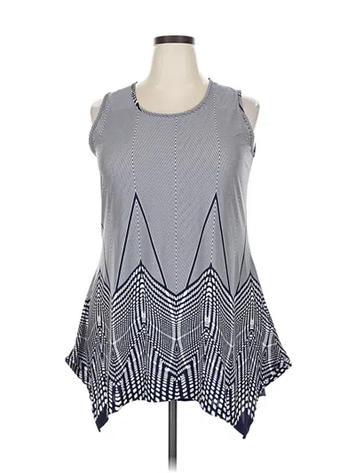 Pre-owned Simply Aster By Firmiana Sleeveless Blouse In Gray