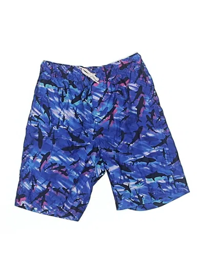 Pre-owned Lands' End Kids'  Board Shorts In Blue