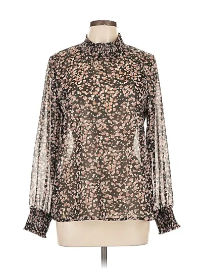 Pre-owned Hayden Long Sleeve Blouse In Brown